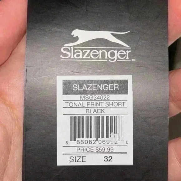 NWT Slazenger Hydro-Dri Black Tonal Print Golf Shorts Size 32 - Picture 11 of 11